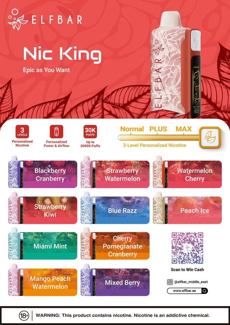 Elfbar Nic King 30000 Puffs Disposable Vape In UAE - Image 2